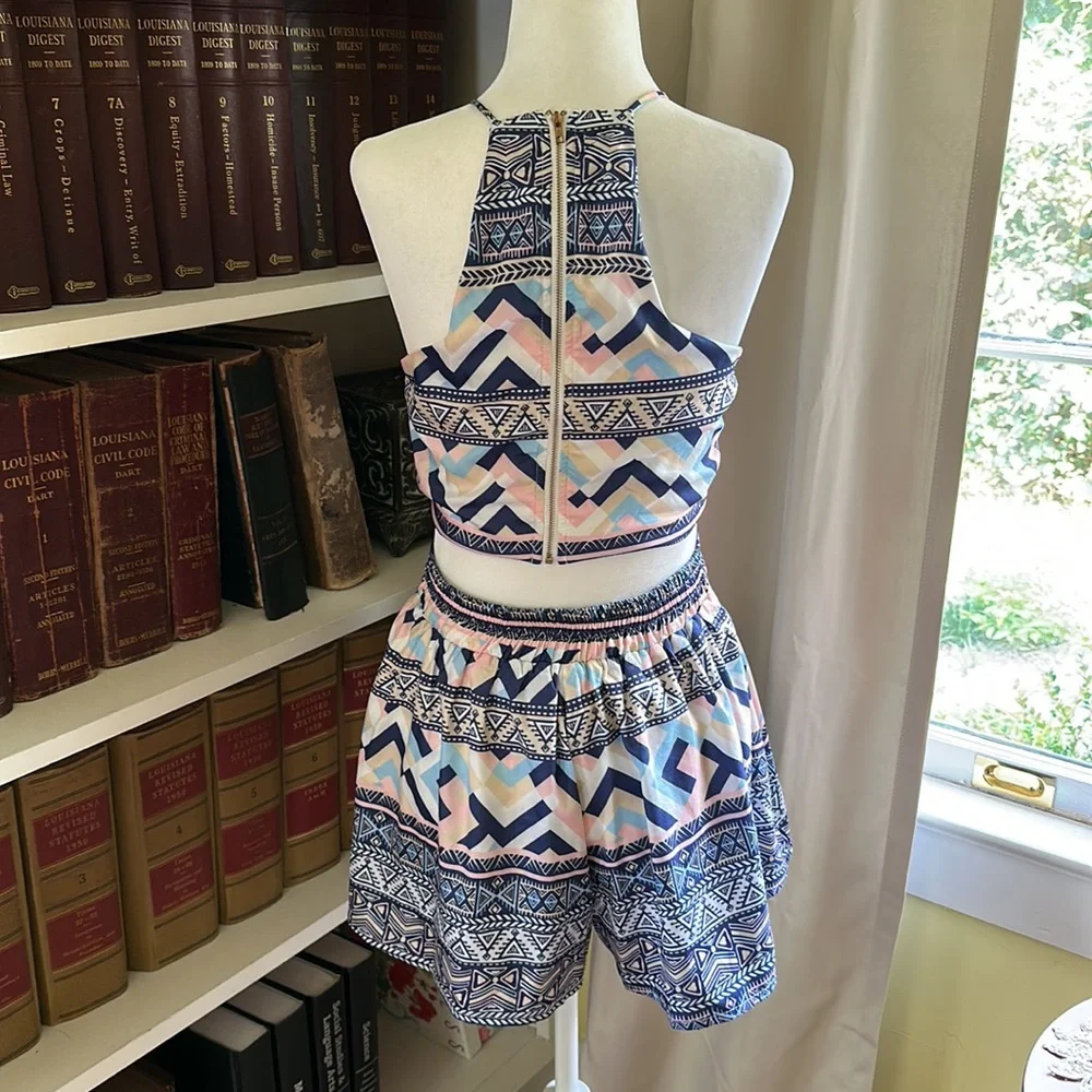 NWOT Apricot Lane Women’s Matching Boutique Summer Beach Set Size Small